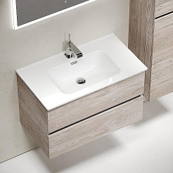 Sancos Тумба с раковиной Urban 80 дуб галифакс натуральный раковина Element 81 CN7005 – фотография-3