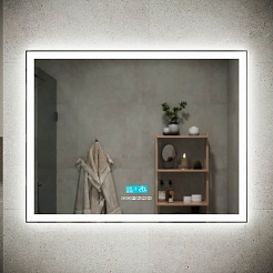 Sancos Зеркало City 2.0 90x70 с подсветкой и часами – фотография-2