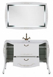 Aquanet Комплект Мебели "Виктория 120" белый/золото – фотография-12