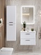 BelBagno Тумба с раковиной Due 50 подвесная Белый металлик ручки Матовый атласный никель – картинка-36