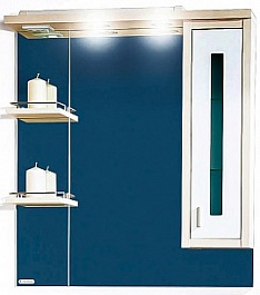 Бриклаер Зеркальный шкаф Бали 75 R светлая лиственница – фотография-1