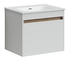 Sancos Тумба с раковиной Smart 60 белый глянец раковина Element 61 CN7001
