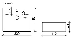 Ceramicanova Мебельная раковина Element 50 CN6040 белая – фотография-4