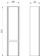 ASB-Woodline Шкаф пенал Лорена 40 подвесной grigio – картинка-10