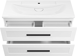 Misty Тумба под раковину Модерн 100 подвесная белая – фотография-4