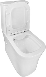 Azario Унитаз-компакт Anteo Square AZ-1218A безободковый с бачком с сиденьем микролифт белый – фотография-8