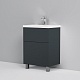 Am.Pm Мебель для ванной Gem 60 графит матовый, напольная, с 2 ящиками – фотография-24