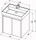 Aquanet Мебель для ванной Nova Lite 60 2 дверцы подвесная дуб рошелье – картинка-37