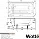 Wotte Ванна чугунная Start 160х75 c отверстиями для ручек – фотография-12