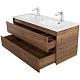 BelBagno Тумба под раковину Kraft 120 подвесная Rovere Tabacco двойная раковина – картинка-19
