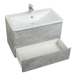 BelBagno Тумба с раковиной Albano 80 подвесная Cemento Verona Grigio – фотография-3