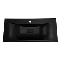 BelBagno Тумба с раковиной Marino 100 подвесная Rovere Moro с раковиной BB1000/445-LV-ART-PR-NERO – фотография-7