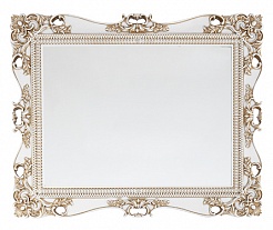 Водолей Мебель для ванной "Кармен 105" белая/золото, зеркало в раме – фотография-2
