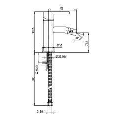 Cezares Смеситель для биде Brera 74CR304 хром – фотография-3