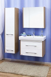 Sanflor Мебель для ванной Ларго 2 70 R вяз швейцарский, белая – фотография-6