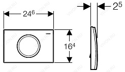 Geberit Кнопка смыва Delta 11 115.120.21.1 хром – фотография-2