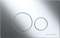 Ceramicanova Подвесной унитаз Metropol Rimless с шумоизоляционной панелью CN1000 с системой инсталляции Envision кнопка Round хром – фотография-3