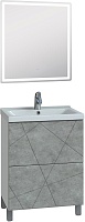 Vigo Мебель для ванной Geometry 2-600 белая/бетон