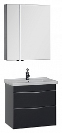 Aquanet Мебель для ванной "Эвора 70" серый антрацит – фотография-1