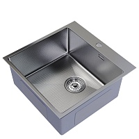 Mixline Мойка настольный монтаж 50/50 (2,0) выпуск 3 1/2 сатин НАНО декор