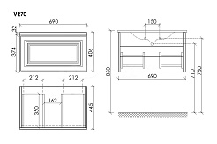Sancos Тумба под раковину Very 70 beige soft VR70CE – фотография-6