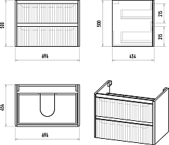 Brevita Тумба под раковину Riva 70 подвесная белая – фотография-6