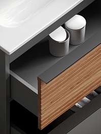 Sancos Тумба под раковину Delta 100 R дуб красный/графит – фотография-7