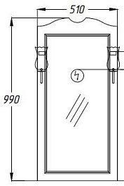 Opadiris Зеркало для ванной Клио 50 слоновая кость – фотография-2