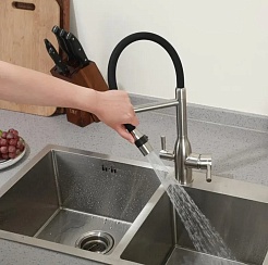 Frap Смеситель для кухни F4398-5 сатин – фотография-2