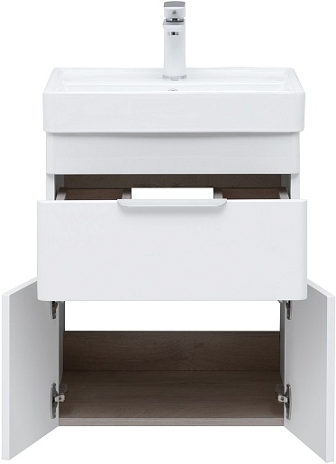 Aquanet Мебель для ванной Ирис New 50 подвесная белая глянцевая – картинка-11