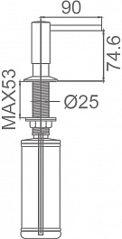 Milacio Дозатор для моющих средств Ultra MC.931.GR серый металлик – фотография-4
