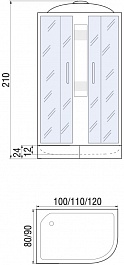 River Душевая кабина Nara 120/90/26 MT L – фотография-14