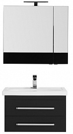 Aquanet Мебель для ванной "Сиена 70" черная подвесная (196508) – фотография-5