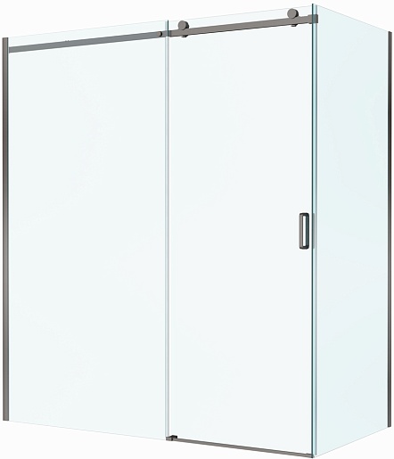 BelBagno Душевой уголок Soft Close-2 SOFT_CLOSE-2-AH-1-180/100-C-GM 180x100 профиль оружейная сталь стекло прозрачное – фото-1