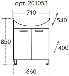 СанТа Мебель для ванной Лидия 70 – фотография-6