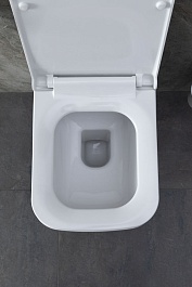 Allen Brau Унитаз подвесной Infinity 4.21011.20 белый глянец с крышкой 4.21013.20 – фотография-5