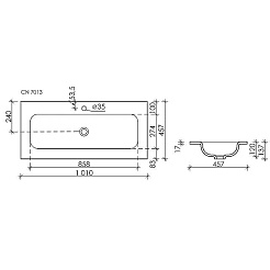 Ceramicanova Мебельная раковина Grace 101 CN7013 белая – фотография-3