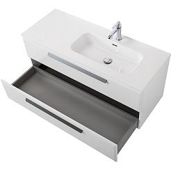 Cezares Тумба с раковиной Eco Cer-N 120 R bianco lucido CZR-8095-120-R ручки серые – фотография-4