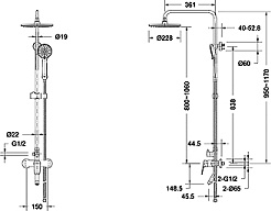 Bravat Душевая стойка Rhein F6429564CP-A-ENG – фотография-3
