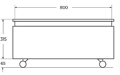 Cezares Тумба с раковиной Slider 80 с 2 ящиками дымчатый орех – фотография-8
