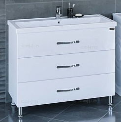 СанТа Тумба с раковиной Виктория 100 NEW напольная – фотография-1