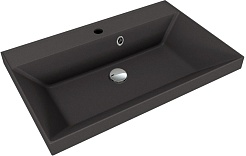 Style Line Тумба с кварцевой раковиной антрацит Матис 70 крем – фотография-3