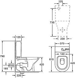 Azario Унитаз-компакт Fretta AZ-1223 безободковый с бачком с сиденьем микролифт белый – фотография-17