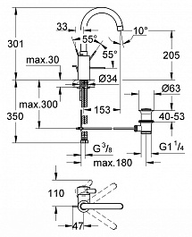 Grohe Смеситель "Eurosmart Cosmopolitan 32830000" – фотография-3