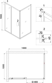 Niagara Душевой уголок Nova NG-62-10А-А100 – фотография-3
