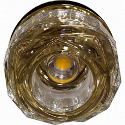 Feron Встраиваемый светильник JD190 LED прозрачный,золото – фотография-1