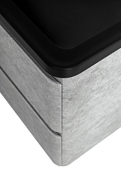 BelBagno Тумба под раковину Albano 120 подвесная Cemento Verona Grigio с раковиной BB1200/455-LV-ART-ALR-NERO – фотография-9