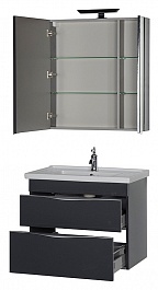 Aquanet Мебель для ванной "Эвора 80" серый антрацит – фотография-4