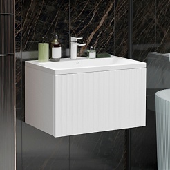 Mixline Мебель для ванной Вектор 60 подвесная белая – фотография-7