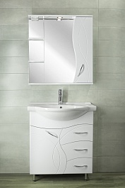 Style Line Тумба с раковиной Амелия 75 (Байкал) – фотография-6